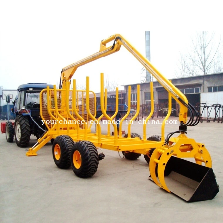 Ce Certificate High Quality Zm Series 1-12 Tons Log Loading Trailer with Crane for Sale