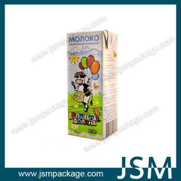 Custom printed milk paper packaging box factory price