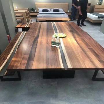 Epoxy Table American Black Walnut Slab Custom Made Dining Table