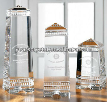 New arrival Parthenon obelisk crystal award (R-2214)