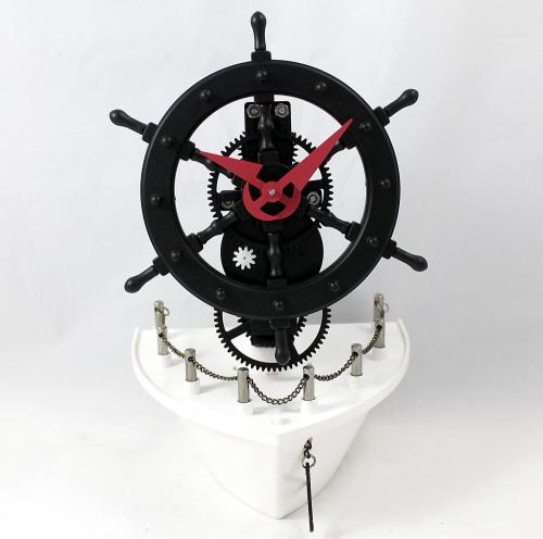 Metal Ship Rudder Gear Desk Clock