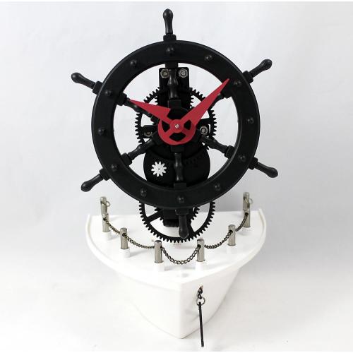 Metallschiff Ruder Gear Desk Clock