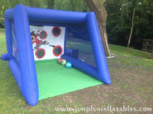 inflatable soccer shoot children games Backyard inflatable football goal cheap toys