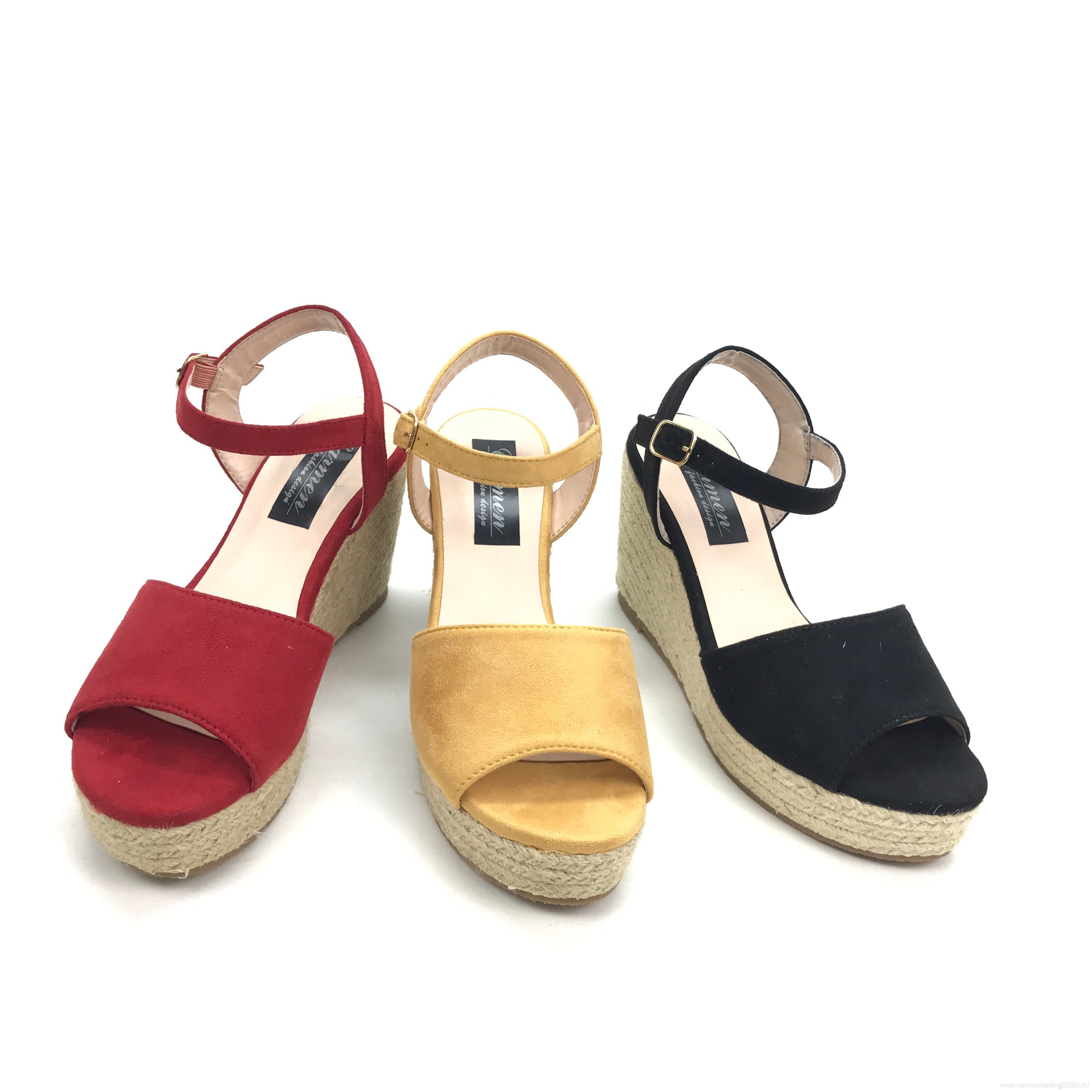 Women Open Toe Buckle Strap Espadrille sandals