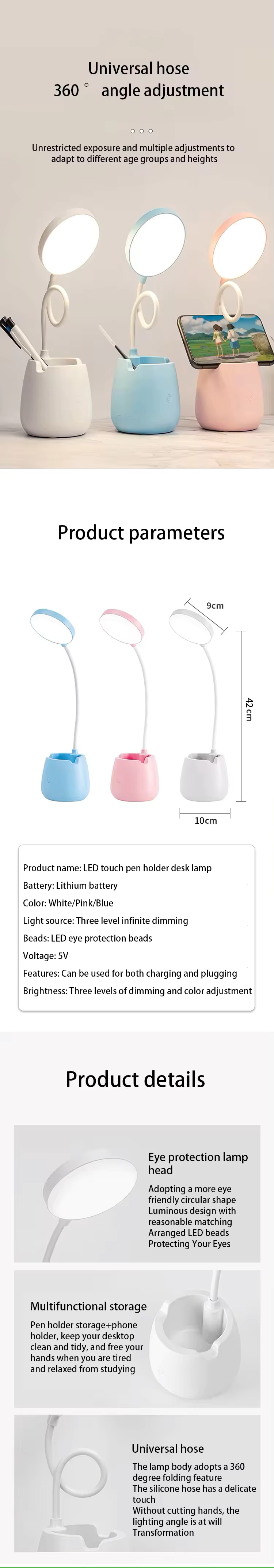 flexible-gooseneck-desk-light-with-phone-stan flexible-gooseneck-desk-light-with-phone-stan