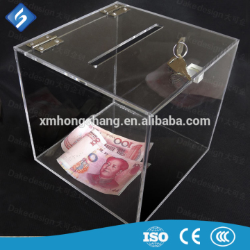 Acrylic,acrylic Material acrylic donation box with lock