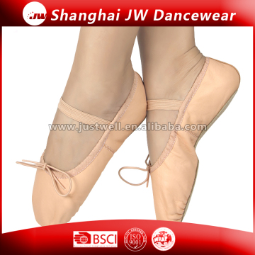 Microfiber ballet slipper leather full sole