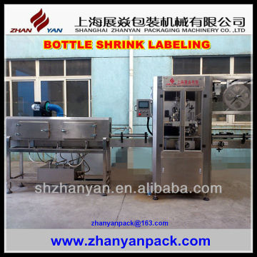 Bottle shrink labeling machine