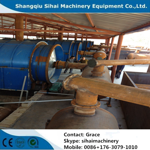 Waste tire recycling to base oil equipment