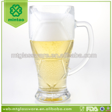 football beer glass cup/handle wine glass cup