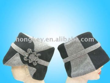 Wool felt top hat for ladies/Top quality lady hat fashion party hat