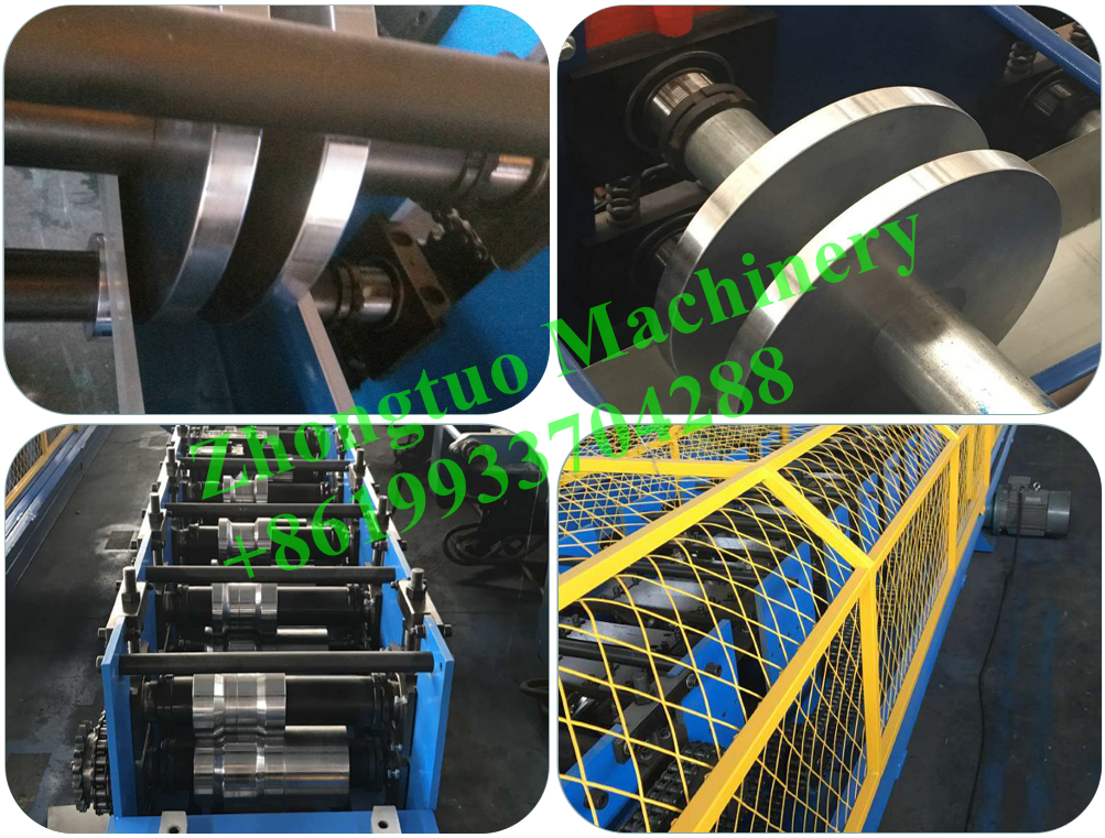 Customized Gutter shape steel purlin Machine from Zhongtuo Machinery