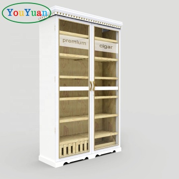 Spanish Cedar Wood 1000 Cigar Cabinet Glass Display