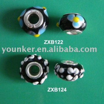 925 Sterling Silver Core Lampwork Glass Beads