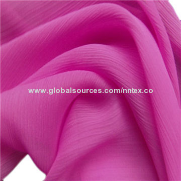 Chiffon yoryu fabric, flash crepe suzette, made of 100% polyester, soft, colorful/for dress/wedding