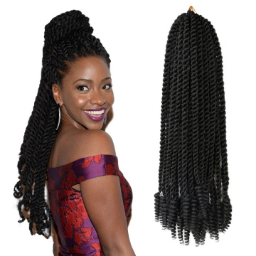 Pre-twisted Soft Coily ends Senegal Twist Crochet Braids Curly