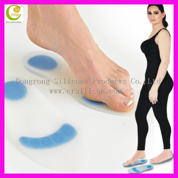 Silicone gel medicated shoes insole for treatment diabetic shoes