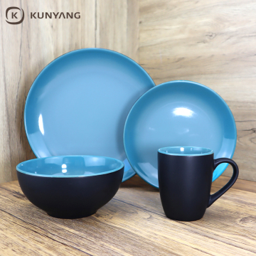 Custom Ceramic Dinnerware Sets: Tableware Gradient Plates Stoneware Dinner Ware