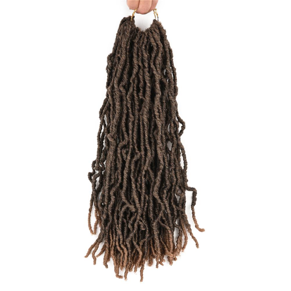 MYZYR Twist Crochet Hair Afro Kinky Curly 18 Inch Ombre Brown Long Synthetic Hair Crochet Braids Natural Hair Extensions