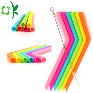 Food Grade Silicone Soft Drinking Straw Untuk Juice / Kopi