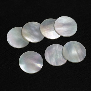 Double-Sided Round Flat Back Cutting White Shells