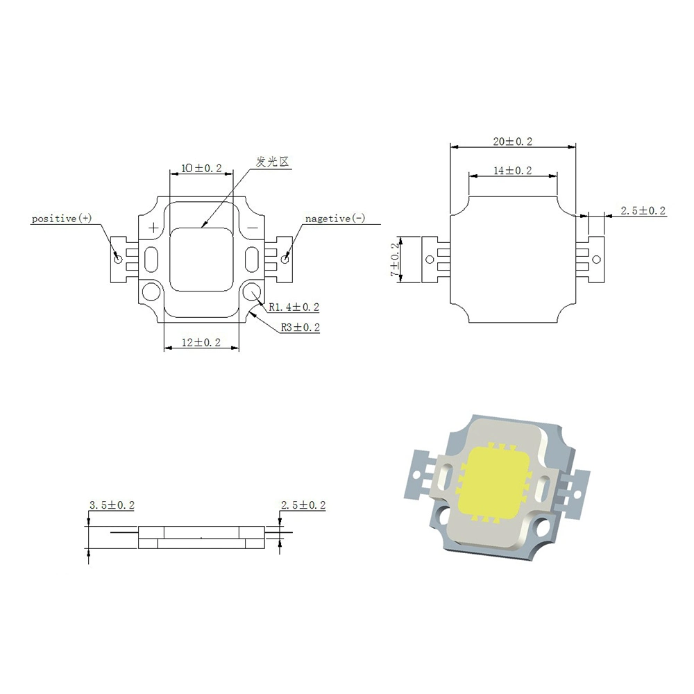 COB LED Mlt-Cl-C2020g01-10s01p010dxx