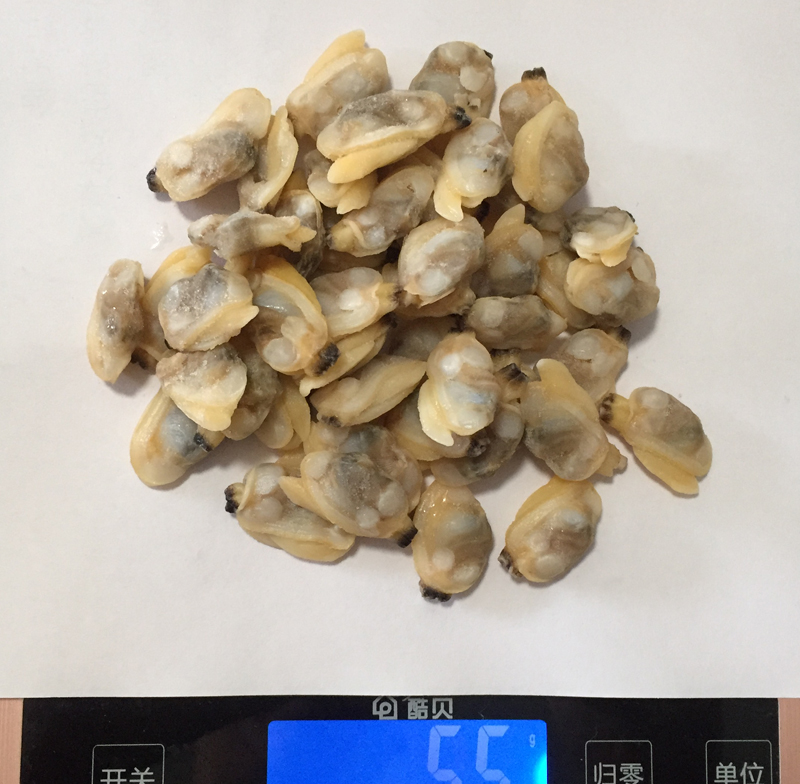 Zamrożone gotowane małże małże mięso wyszukiwanie owoców morza