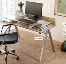 Office design glass computer desk