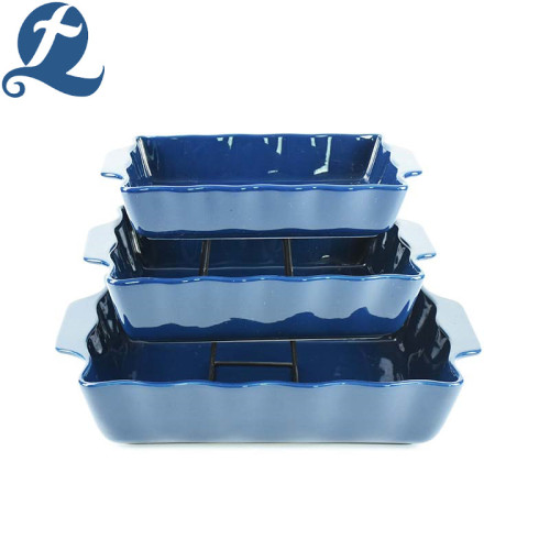 Partihandel Enfärgad Kök Rektangulär Bakeware Set