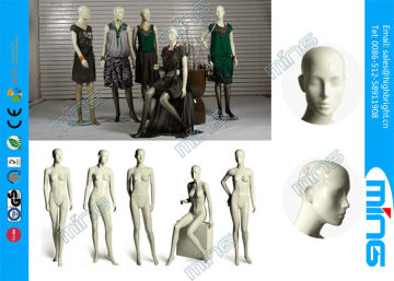 Frp Fashion Display Female Body Mannequin Egg Head , Full Body Display