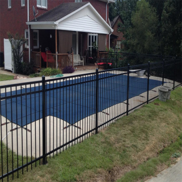 Modern Flat Top Steel Fencing Panels for Swimming Pool Fences