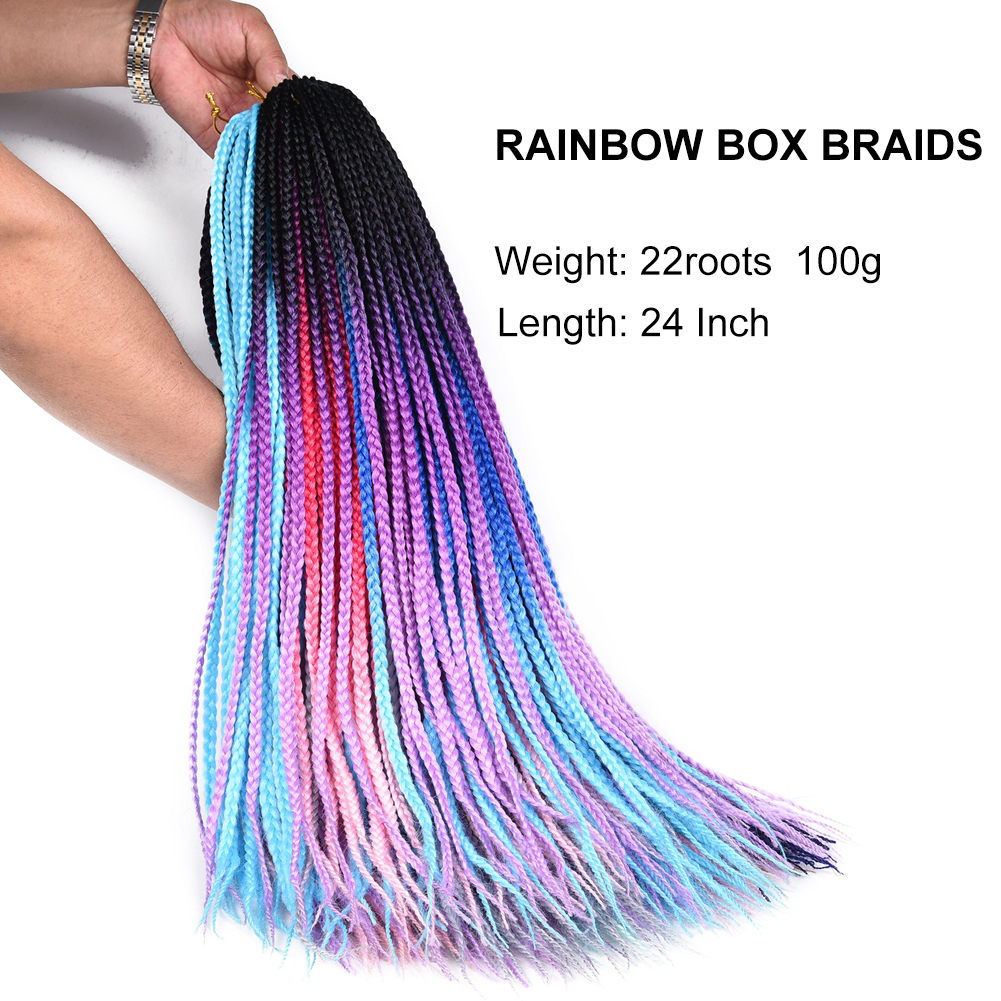 Julianna Hair 24" Box Braids Long Accessories Crochet Hair Extension For Box Braids