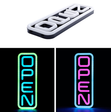 20'' RGB Vertical Multi Color Led Open Sign