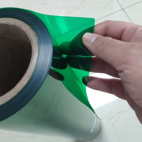 Pvc green color sheet film plastik dekoratif