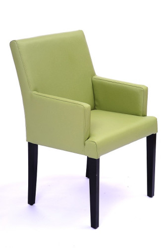 Green Bonded Leather Modern Restaurant Chair Arm Chair (GK710)