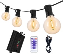 G40 Globe String Lights Shatterproof Outdoor Garden Edison Bulbs