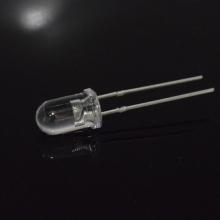 Pinos curtos de lente transparente de LED branco de 5 mm