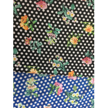 Tissu d&#39;impression Dots Flower Rayon Challis 30S