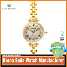 SODA brand OEM ladies caifu watch stainless steel caseback japan movement watch cleaning machine