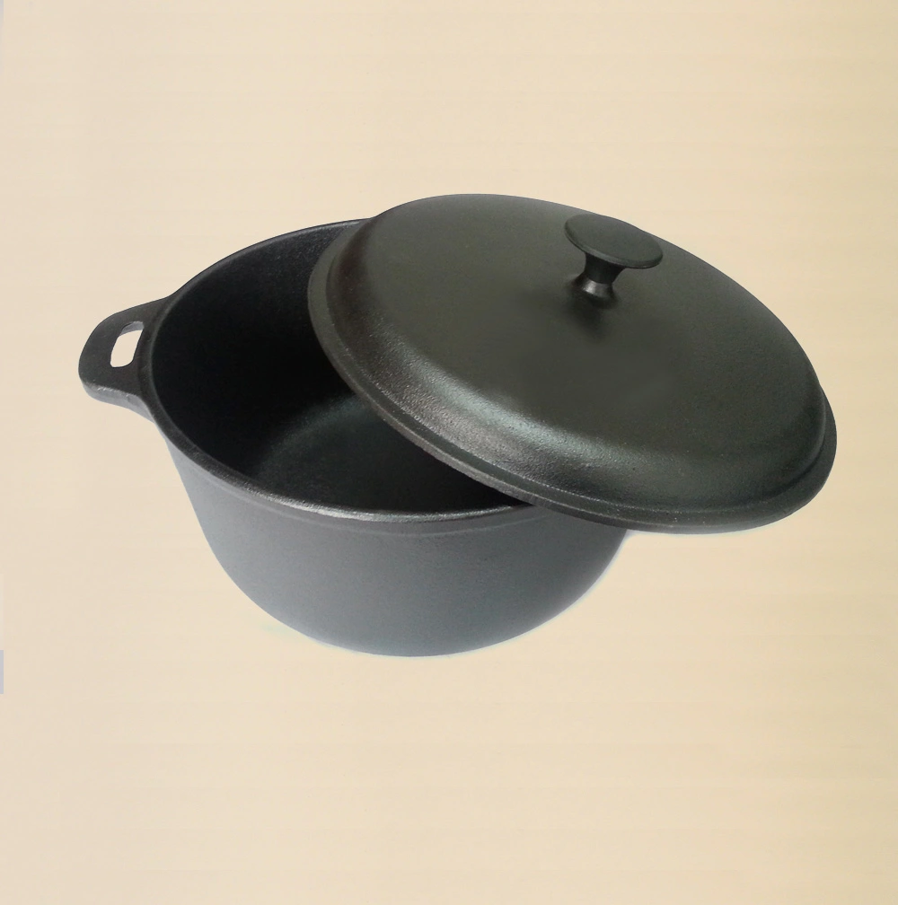 New Design Matt Black Enamel Casserole Pot in Round Shape.