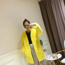 YRC088 Custom women imported velvet mink coat female mink fur coat