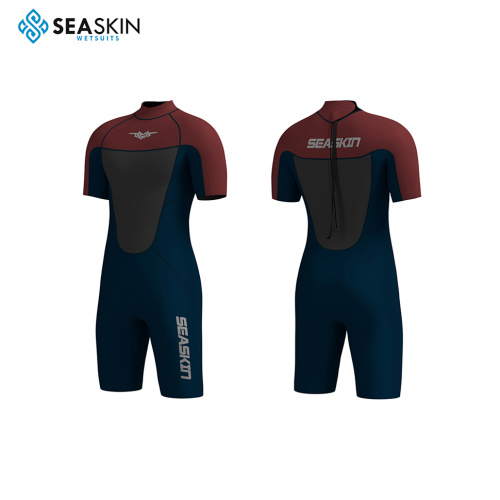 Seaskin High Quality Men Black Neoprene Shorty Wetsuits