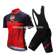 bicycle racing sport bike uniform red cycling jersey