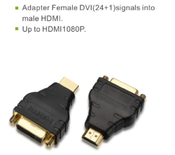 Adapter female DVI(24+1) signals into male HDMI the scart hdmi adapter