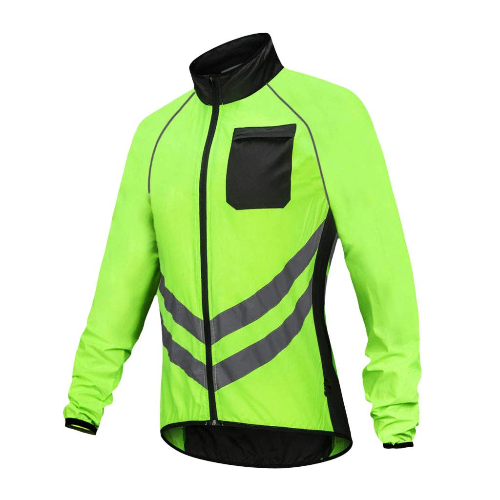 Hi Vis Unisex Cycling Long Sleeve Jersey Outdoor Sports Waterdproof Motorcycle/Bicycle/Cycle Reflect Jacket