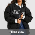 Women's Baseball Jacket in Black Versatile