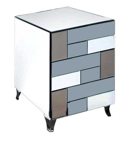 Mixed Mirror Bedside Table Metal Leg Mf 1807 Mixed Mirror Bedside Table Metal Leg Mf 1807