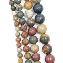 Trade Assurance pay natural loose picasso jasper gemstone beads strands 4mm-12mm with high quality