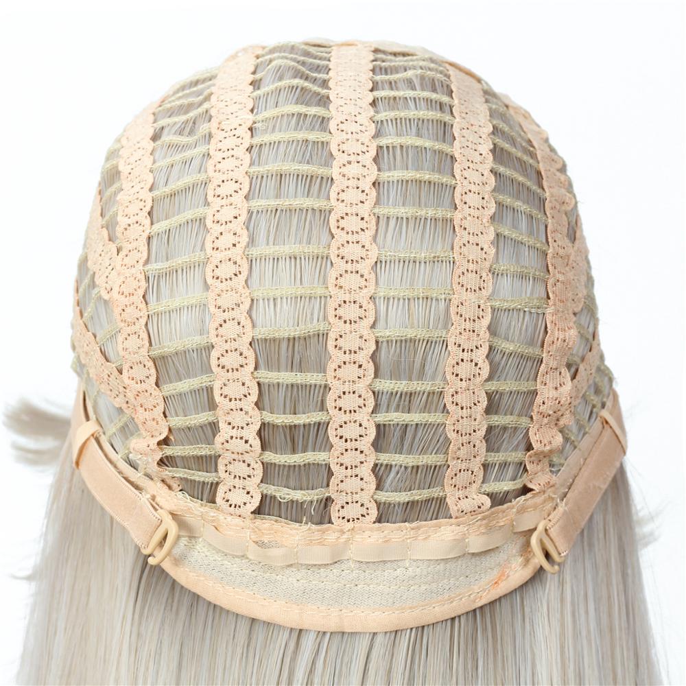 MYZER straight hair cheap artificial wig, synthetic wig supplier, 26-inch artificial wig in various colors (cream color)