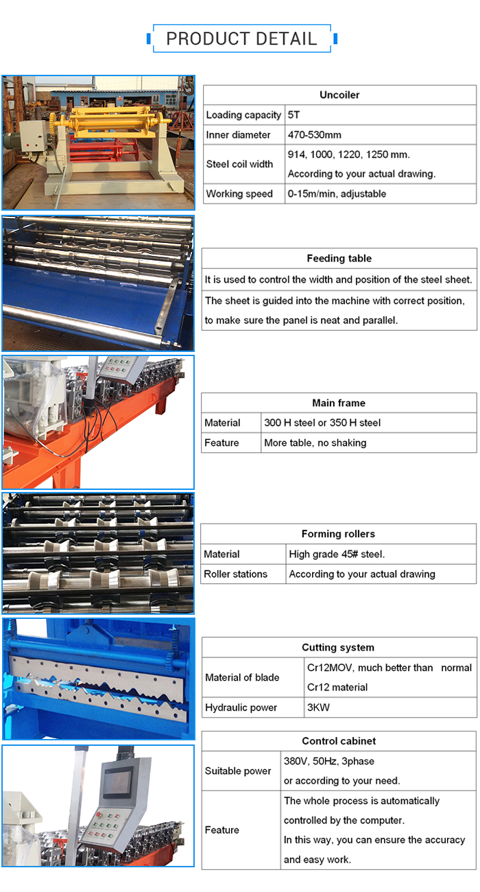 Colorful steel roofing tile rooll forming making machine